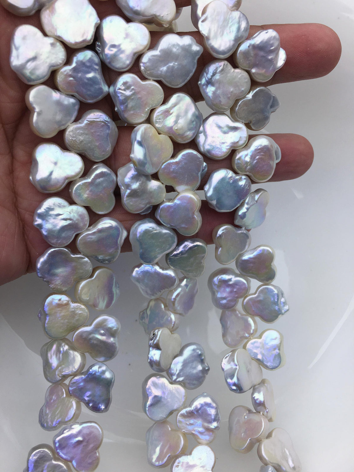AA+ 14-15mm white baroque Freshwater Pearl,ZS-103-36