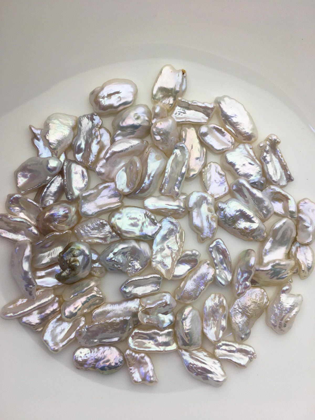 64grams AAA 7-12mm white keshi Freshwater Pearls,no hole,ZS-127-1-18