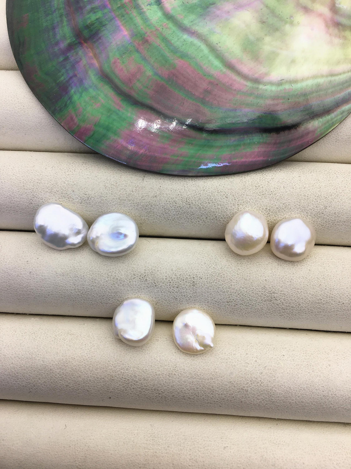 5 pairs AA+ 10-11mm White keshi pearls Pair, for make stud earrings, baroque pearl, loose pearl beads, very high luster, ZS-T4