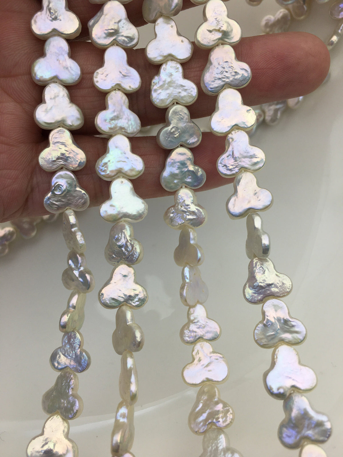 AA+ 11-12mm White baroque Freshwater Pearls , for your design,ZS-T19