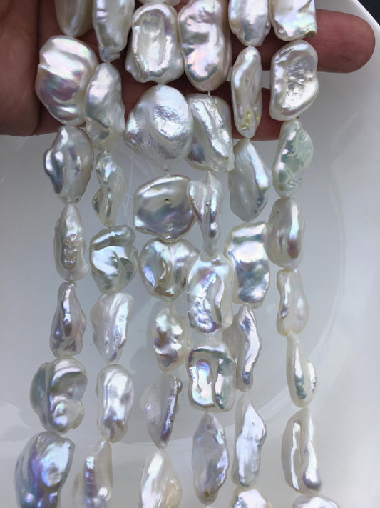 AA 14-16mm white keshi baroque Freshwater Pearl, DIY Loose Freshwater Pearl, wholesale price, china wholesale pearl, ZS-200-114