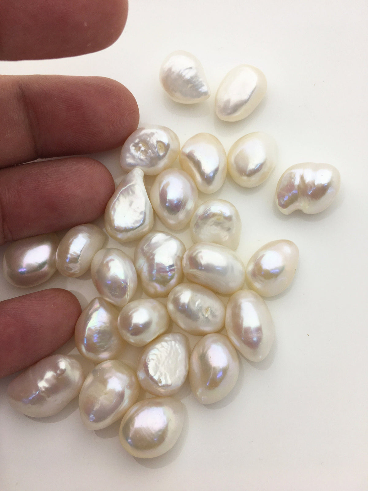 10pcs AAA 11.5-12.5mm white long nugget freshwater pearls, white baroque pearl, irregular pearl, pearl wholesale supply China, LM12-T5