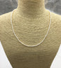 15.3+2'' AA+ 2.5-3mm tiny white rice freshwater Pearl necklace, genuine freshwater Pearl necklace, Natural Pearl Necklace, NPN1-136