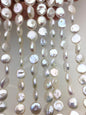 AA+ 10-11mm White Coin freshwater pearls,diy bead,flat round pearl bead,COIN12-2A-2-27
