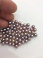 10pcs AAA 6-6.5mm purple round freshwater pearls,0.9mm half hole,RP6-3A-1