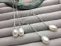 AAA White rice pearl Tassels dangle earrings,S925 Sterling Silver pearl earrings,pearl for women,SE3-142