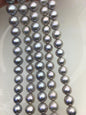 AA+ 10-12mm gray round freshwater pearls, loose pearl beads, round pearl string, pearl necklace DIY jewelry material, RP11-3A-12