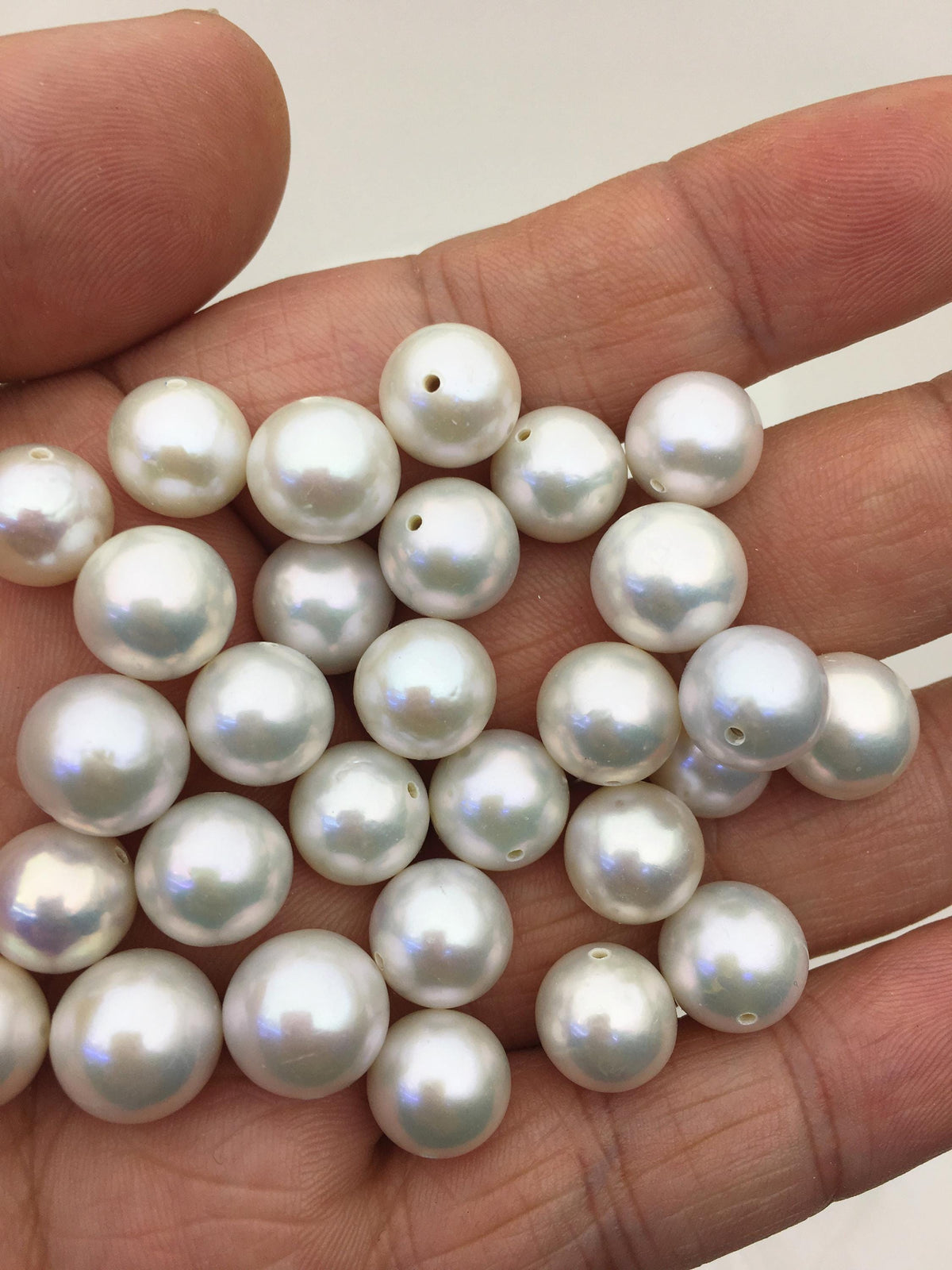 AAA 10-12mm round pearl necklace, handmade, Faith Jewelry, Pearl Jewelry, bridal set, bridal jewelry, NC1-006