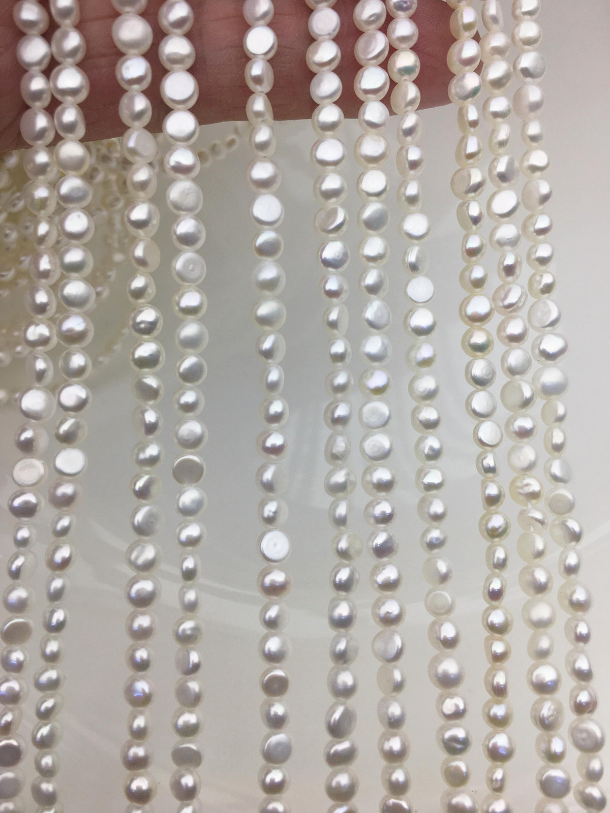 AAA 3-4mm Tiny white nugget freshwater pearls,irregular nugget freshwater pearl strand,LM3-3A-6