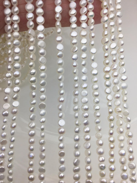 AAA 3-4mm Tiny white nugget freshwater pearls,irregular nugget freshwater pearl strand,LM3-3A-6