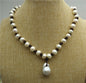 Flameball pearl and leather necklace, Baroque Freshwater Pearl Drop Necklace, Flaming ball pearl necklace, wholesale, Le2-017