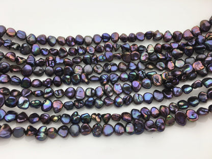 AAA 6-7mm black Keshi Freshwater Pearls,baroque pearl,keshi pearl strands,ZS-130-7