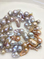 42pcs AAA 9-14mm Natural Color Flame ball Pearl - no hole,FL15-T4-35