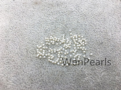 AAA 1.3-1.4mm white seed round freshwater pearls, small size white freshwater round loose pearl wholesale, tiny pearl supply, RP1-3A-2