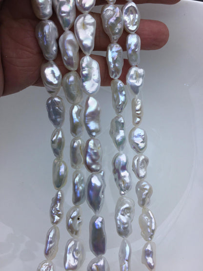 AA+ 9-11mm white long keshi Freshwater Pearl,ZS-200-66