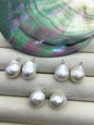 2 pairs AAA 11-12mm White baroque drop edison freshwater pearl Pair,ED11-3A-2-10
