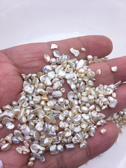 90grams AA 3-5mm keshi freshwater pearls,mix hole,ZS-127-T1