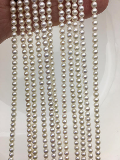 AAA- 3-3.5mm white round freshwater loose pearls,RP3-3AY-Gj-1