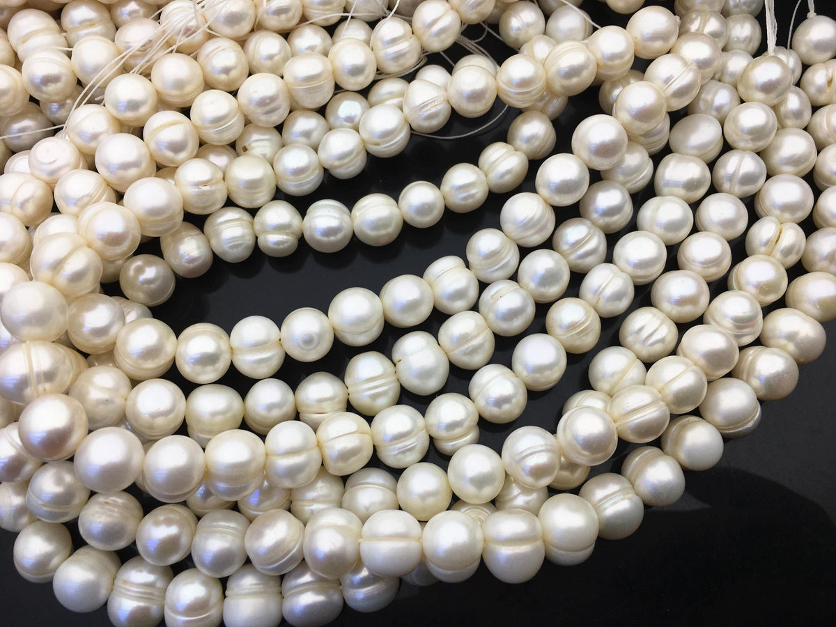 AA 10.3-11.3mm white circle ring potato freshwater pearls,CR11-2A-4