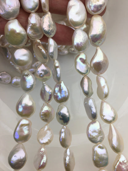AAA 11.5-14mm White Drop Coin freshwater pearls,diy bead,flat round pearl bead,COIN12-3A-3-10
