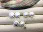 1 pair AA 13-14mm big white baroque round Pearl Stud Earrings, freshwater pearl earrings, classic pearl studs, SE1-069-22