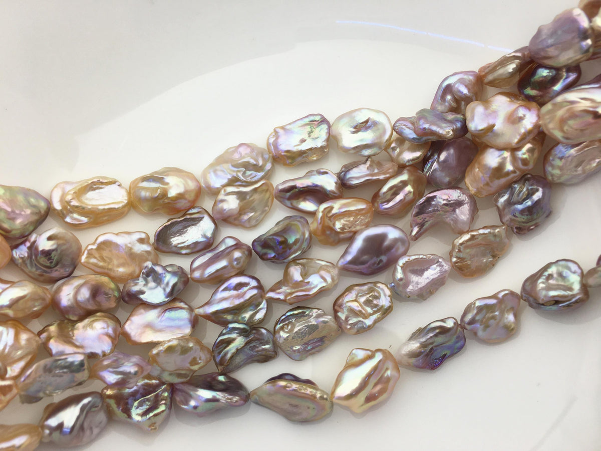 AAA 13-15mm natural mix color keshi Freshwater Pearl, DIY Loose Freshwater Pearl, wholesale price, china wholesale pearl, ZS-200-121-2