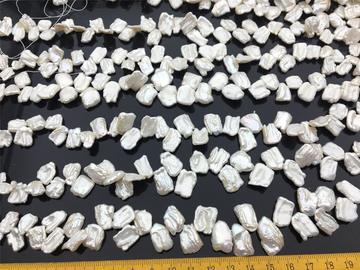 AA+ 8-10x13-17mm White Keshi freshwater Pearls, Very high luster, good quality, wholesale price, baroque pearl, keshi pearl strands, ZS-129-35
