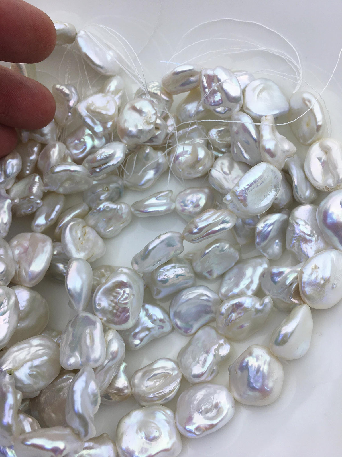 AA+ 14-16mm white keshi Freshwater Pearl,DIY Loose Freshwater Pearl,wholesale price,china wholesale pearl,ZS-200-105