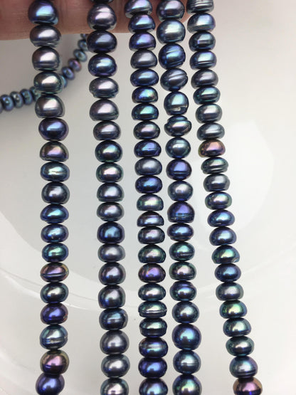 AA+ 7.3-8.3mm Malachite Green button pearl,loose freshwater pearl,SM8-T5
