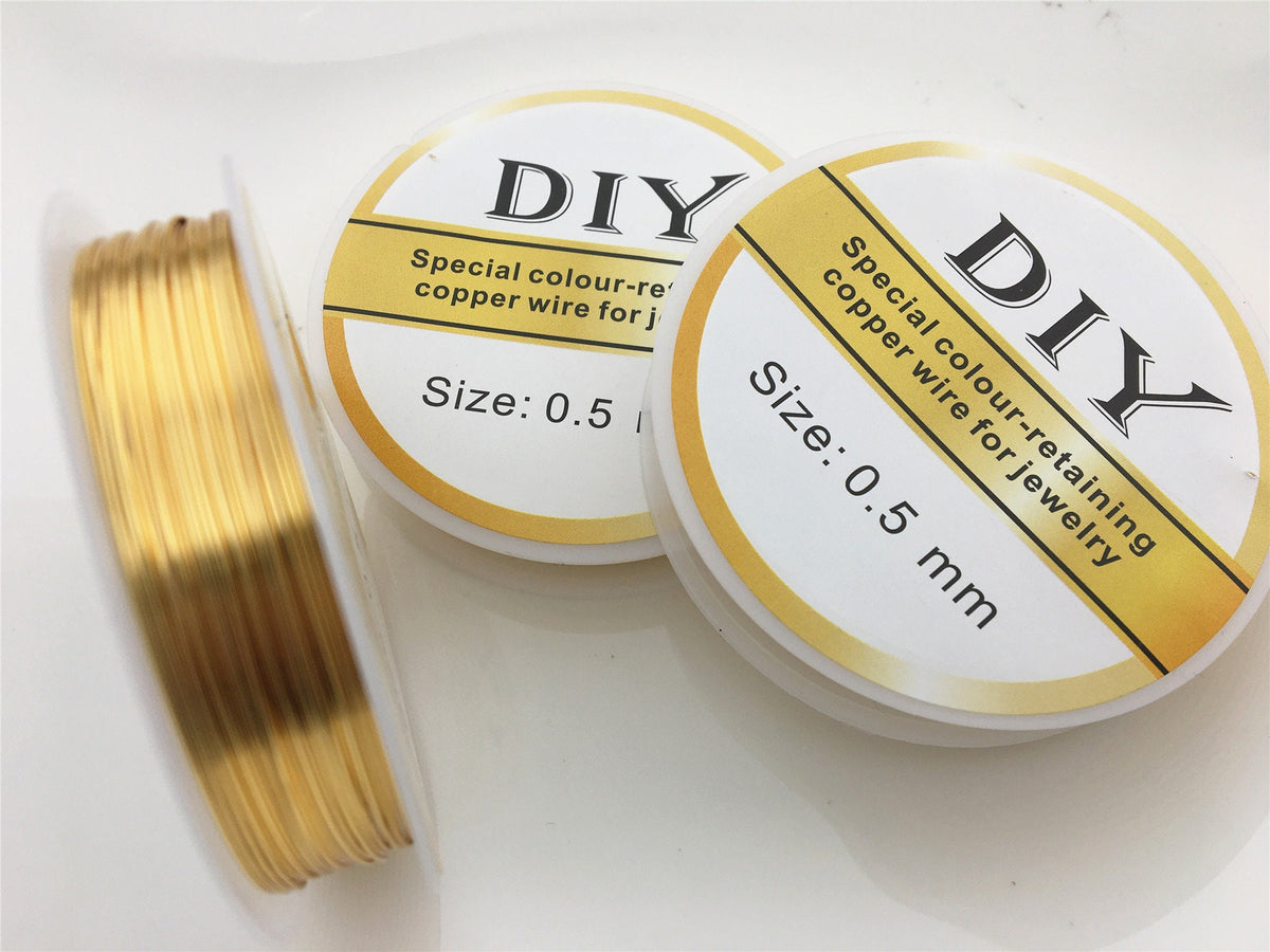 2 rolls 0.3/0.4/0.5/0.6/0.8mm 18k solid gold plated/Silver Color Copper wire Jewelry Wrapping, Jewelry Quality Copper Wire, A-OTH-020