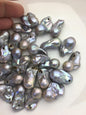 26pcs AA 14-18mm gray rainbow flame ball pearl,2.2mm large hole,FL15-T4-75