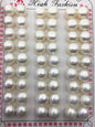 2 pairs AAA 9-9.5mm thick skin button round freshwater pearls pairs,half drilled,BTN9-T5