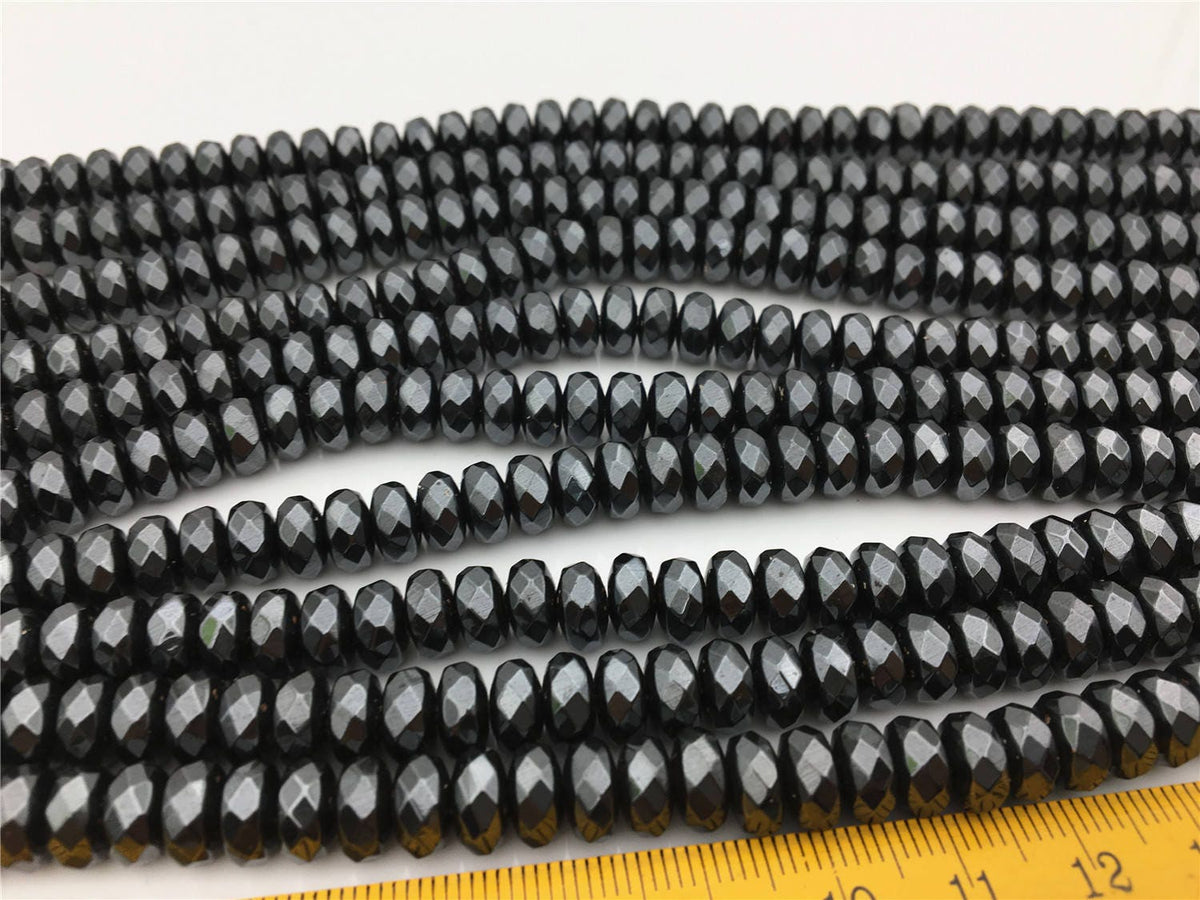 Hematite,4x8mm Rondelle Beads,AAA, 85pcs,15.5 inches,G50-B48-001