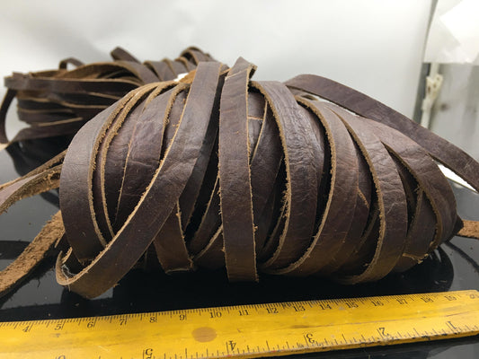 2 yards 10mmx2mm Flat crazy-horse Oil Leather Cord, Select Length, Wholesale Jewelry Supplies, Distressed Matte Finish, LC10-201