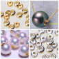 5 pairs S925 Silver White/Yellow 3.5mm/4.5mm Bead Grommet with 1.8mm Pearl Hole,for DIY,wholesale,ASL-007-1
