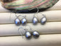 1 pair AAA 9.5-10mm gray long rice pearl dangle earrings, Sterling Silver, dangle pearl earrings, wedding earring, bridal, SE3-T59