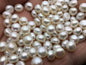 10pcs AAA 8-8.5mm button round freshwater pearl,half drilled,BTN8-4A-1-3