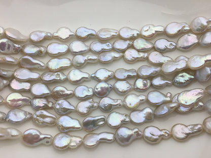 AAA 11-12mm White Drop Coin freshwater pearls,diy bead,flat round pearl bead,COIN12-3A-3-4