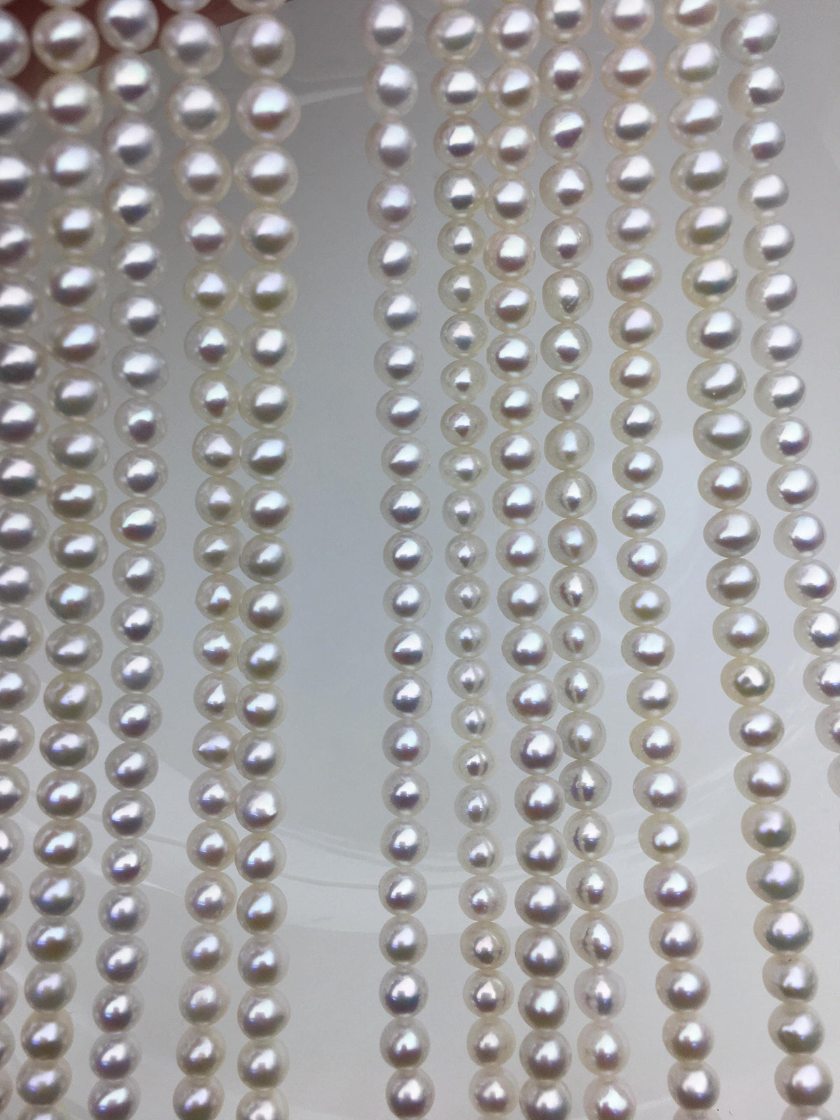 AAA 5-5.5mm white near round freshwater pearls,white freshwater round loose pearl wholesale,tiny pearl supply,RP5-3A-6