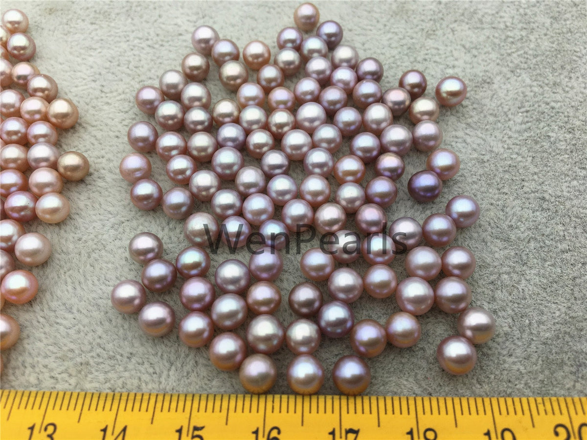 AAA 5-5.5mm pink peach purple round freshwater pearls, white freshwater round loose pearl wholesale, tiny pearl supply, RP5-3AY-GJ-2