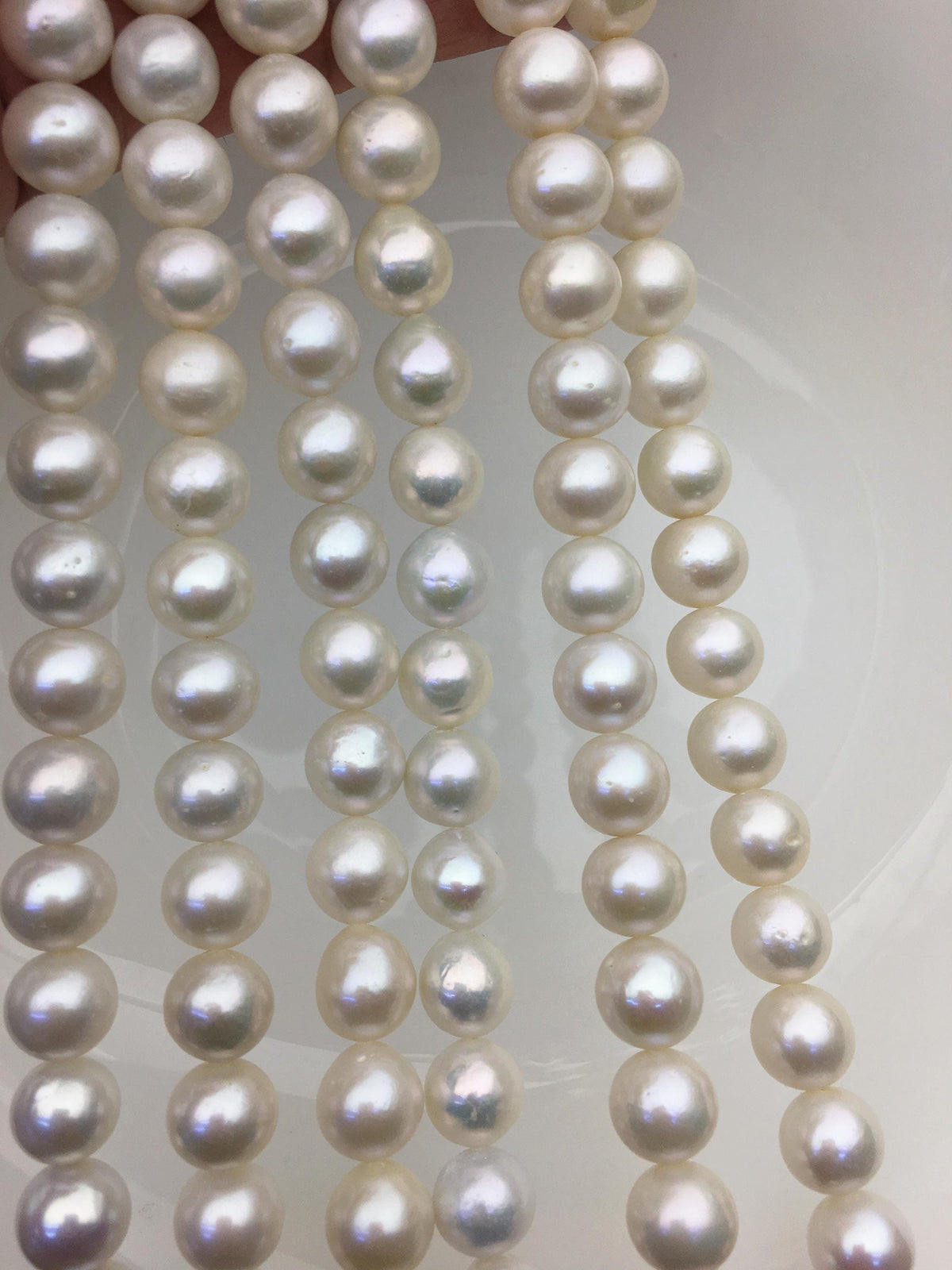 AA+ 9-11mm white round freshwater pearls,RP9-2A-6