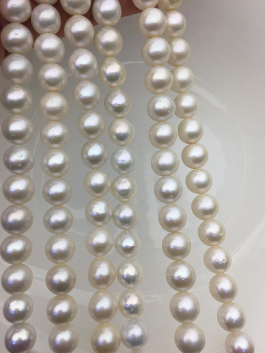 AA+ 9-11mm white round freshwater pearls,RP9-2A-6