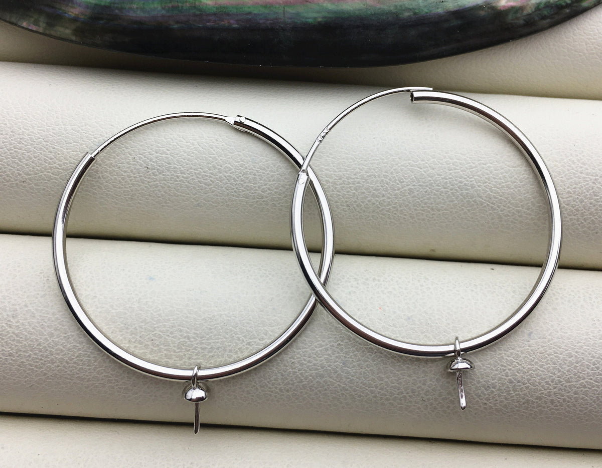 1 pc 1.2'' 925 sterling silver ear hook with loop,hooks findings , DIY earrings jewelry,ASL-ER-023