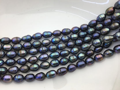 A+ 9.3-10.3mm tahitian like color big rice pearls,Cultured freshwater pearls beads,LR10-2A-20