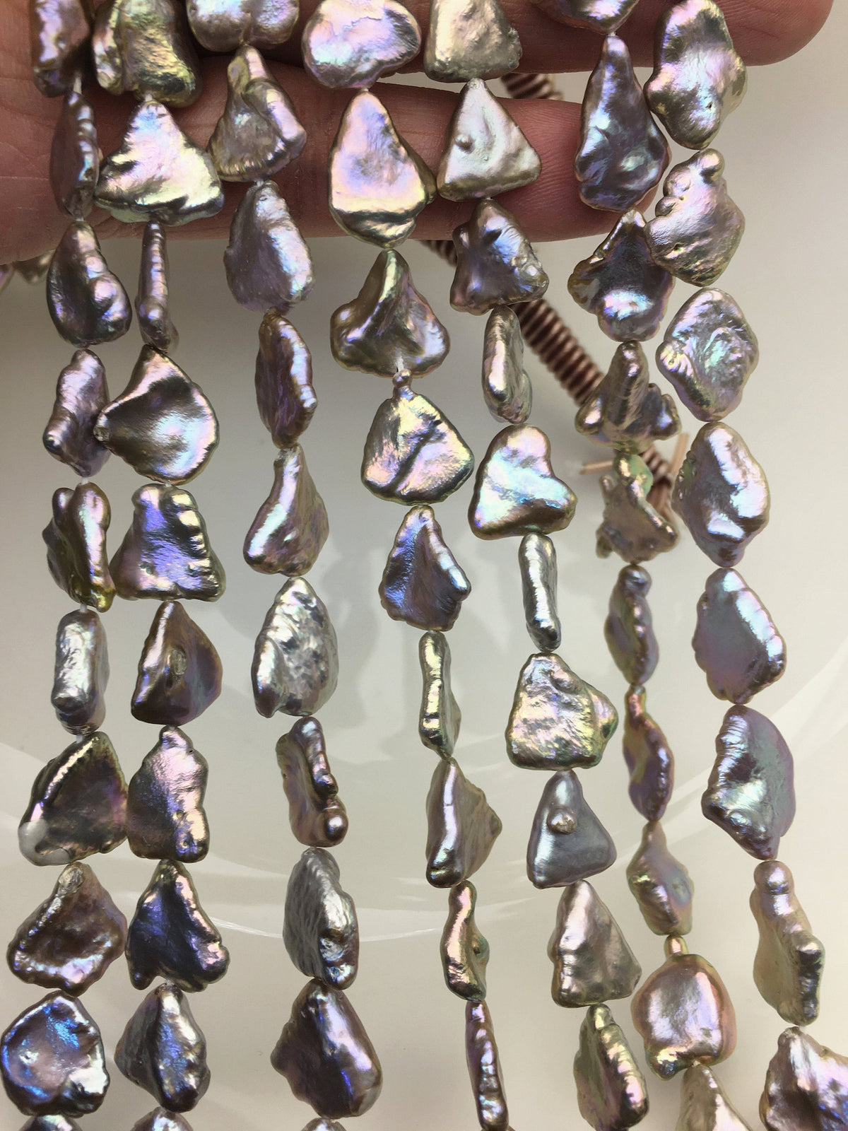 AA+ 8-11mm Gray Rainbow Golden keshi Freshwater Pearl,DIY Loose Freshwater Pearl,ZS-200-1