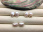 1 pair AAA 9-11mm Thick White Ellipse Freshwater Pearl loose Beads Pair,ZS-103-37-66