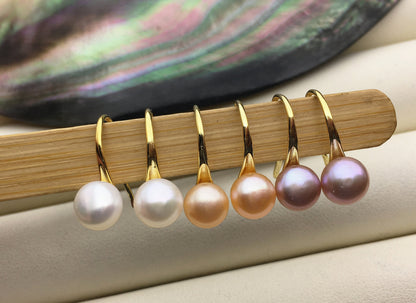 3 pairs High-heeled pearl dangle earrings,AAA 6-7mm pearl,button round pearl earrings for women,SE3-175-2