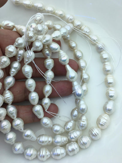 AA+ 9-11mm white circle drop Edison Freshwater Pearl,ED12-2A-5-43