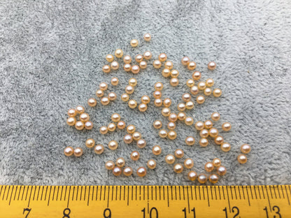 AAA 2.3-2.5mm pink round seed freshwater pearls,half hole,tiny pearl supply,good quality,no hole,through hole,RP2-3A-11