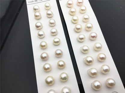 AAA 7.5-8mm/8-8.5mm white round freshwater pearls pair, for pearl earrings, for pearl ring, rp8-3ay-gj-1